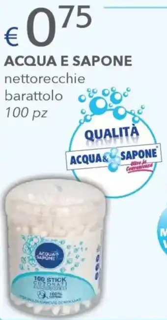 Acqua & Sapone ACQUA E SAPONE nettorecchie barattolo offerta