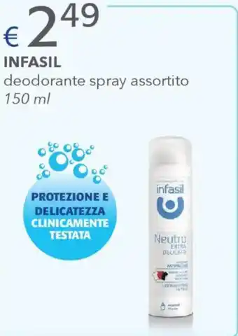 Acqua & Sapone INFASIL deodorante spray assortito offerta