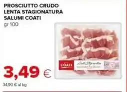 Tigre Prosciutto crudo lenta stagionatura salumi COATI offerta