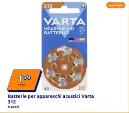 Action Batterie per apparecchi acustici Varta 312 offerta