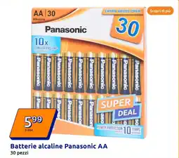 Action Batterie alcaline Panasonic AA offerta