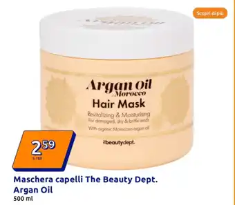 Action Maschera capelli The Beauty Dept. Argan Oil offerta