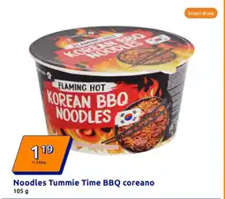 Action Noodles Tummie Time BBQ coreano offerta