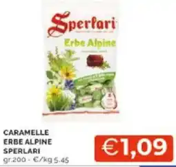 Mercatò Caramelle erbe alpine sperlari offerta