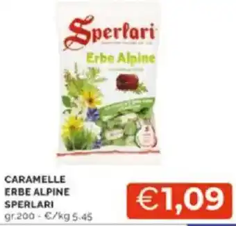 Mercatò Caramelle erbe alpine sperlari offerta