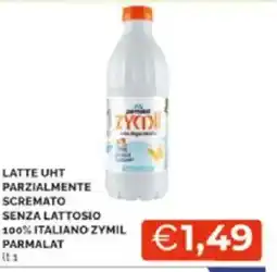 Mercatò Latte uht parzialmente scremato senza lattosio 100% italiano zymil parmalat offerta