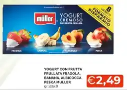 Mercatò Yogurt con frutta frullata fragola, banana, albicocca, pesca muller offerta