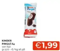 Mercatò Kinder pinguì x4 vari tipi offerta