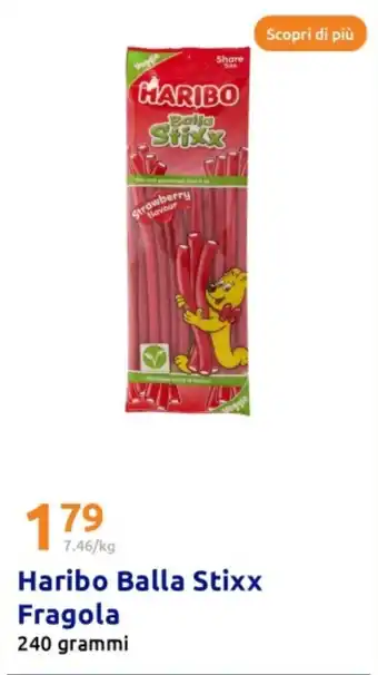 Action Haribo Balla Stixx Fragola offerta