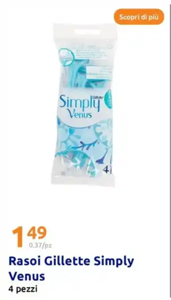 Action Rasoi Gillette Simply Venus offerta