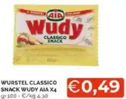 Mercatò Wurstel classico snack wudy aia offerta