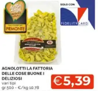 Mercatò Agnolotti la fattoria delle cose buonei deliziosi vari tipi offerta