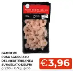 Mercatò Gambero rosa sgusciato del mediterraneo surgelato delfin offerta