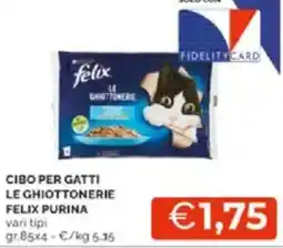 Mercatò Cibo per gatti le ghiottonerie felix purina vari tipi offerta