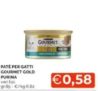 Mercatò Paté per gatti gourmet gold purina vari tipi offerta