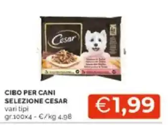 Mercatò Cibo per cani selezione cesar vari tipi offerta