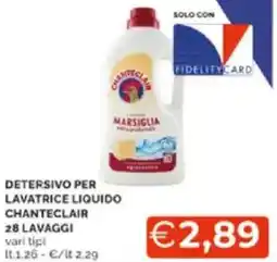 Mercatò Detersivo per lavatrice liquido chanteclair 28 lavaggi offerta