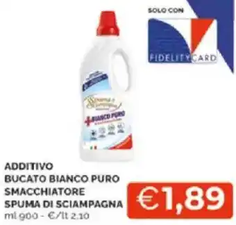 Mercatò Additivo bucato bianco puro smacchiatore spuma di sciampagna offerta