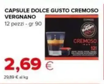 Tigre Capsule dolce gusto cremoso VERGNANO offerta