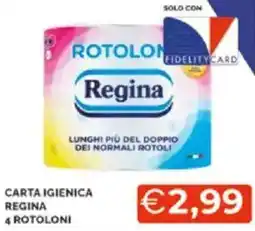 Mercatò Carta igienica regina 4 rotoloni offerta