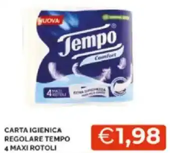 Mercatò Carta igienica regolare tempo 4 maxi rotoli offerta