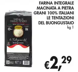 Coal Farina integrale macinata a pietra grani 100% italiani le tentazioni del buongustaio offerta