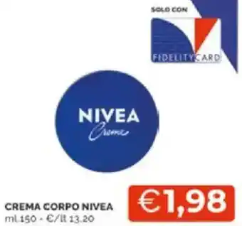 Mercatò Crema corpo nivea offerta