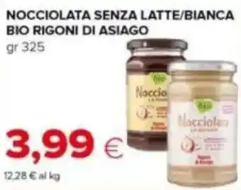 Tigre Nocciolata senza latte/bianca bio  RIGONI DI ASIAGO offerta