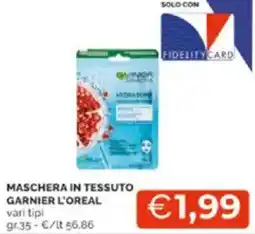 Mercatò Maschera in tessuto garnier l'oreal offerta