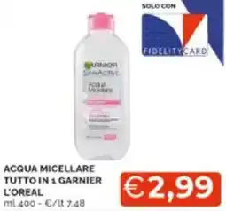 Mercatò Acqua micellare tutto in 1 garnier l'oreal offerta