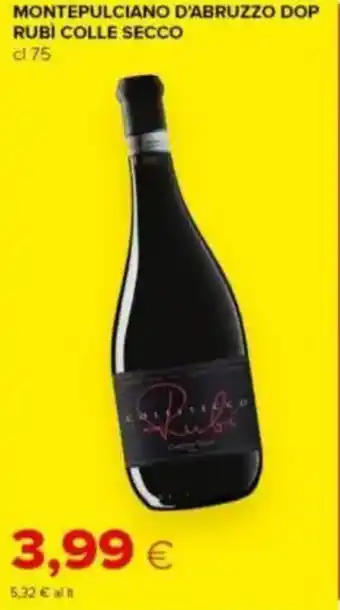 Tigre Montepulciano d'abruzzo dop RUBÌ COLLE SECCO offerta