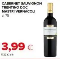 Tigre Cabernet sauvignon trentino doc MASTRI VERNACOLI offerta