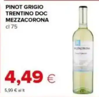 Tigre Pinot grigio trentino doc MEZZACORONA offerta