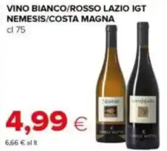 Tigre Vino bianco/rosso lazio igt NEMESIS/COSTA MAGNA offerta