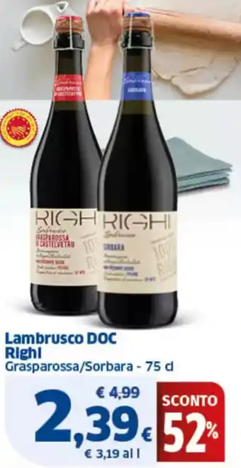 Sigma Lambrusco doc righl grasparossa/sorbara - offerta