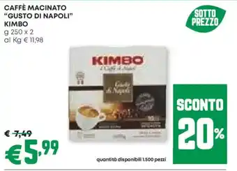 Pam Caffè macinato "gusto di napoli kimbo offerta