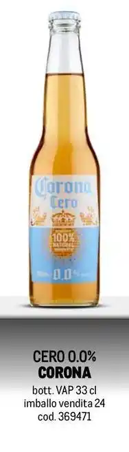 Metro Cero 0.0% CORONA offerta