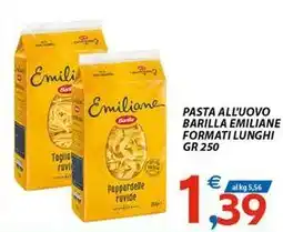 Vivo Supermercati Pasta all'uovo barilla emiliane formati lunghi offerta