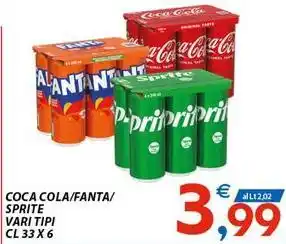 Vivo Supermercati Coca cola/fanta/ sprite vari tipi offerta