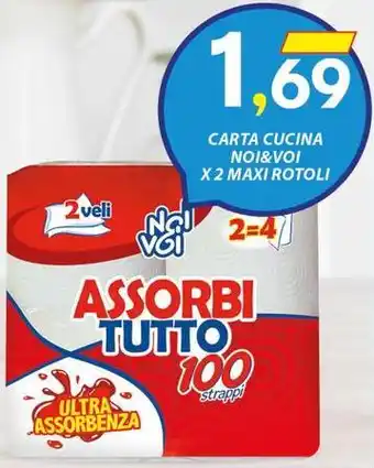 Vivo Supermercati Carta cucina noi&voi x 2 maxi rotoli offerta