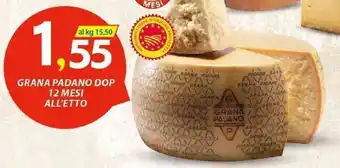 Vivo Supermercati Grana padano dop 12 mesi all'etto offerta