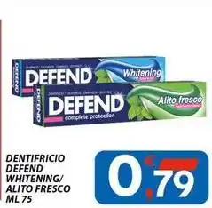 Vivo Supermercati Dentifricio defend whitening/ alito fresco offerta