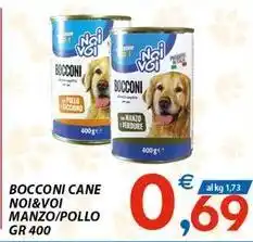 Vivo Supermercati Bocconi cane NOI&VOI manzo/pollo offerta