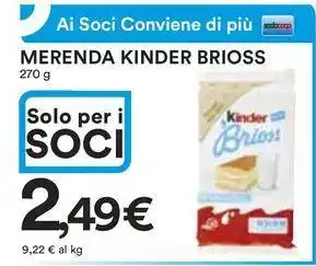 Ipercoop Merenda KINDER BRIOSS offerta