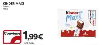 Ipercoop Kinder maxi offerta