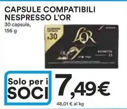 Ipercoop Capsule compatibili nespresso L'OR offerta