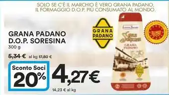 Ipercoop Grana padano d.o.p. soresina GRANA PADANO offerta