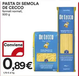 Ipercoop Pasta di semola DE CECCO offerta