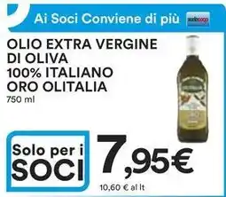 Ipercoop Olio extra vergine di oliva 100% italiano oro OLITALIA offerta