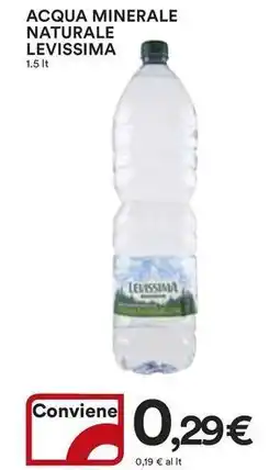 Ipercoop Acqua minerale naturale LEVISSIMA offerta